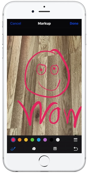 How to Scribble on a Photo on Iphone